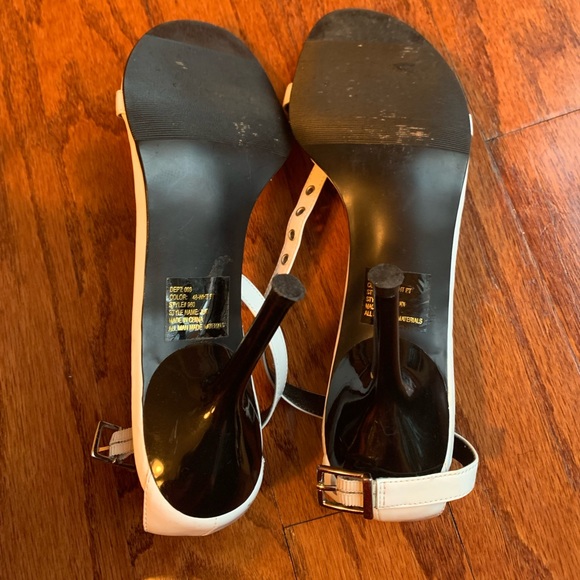 Baker White Ankle Strap Heel Sandal - Picture 3 of 3